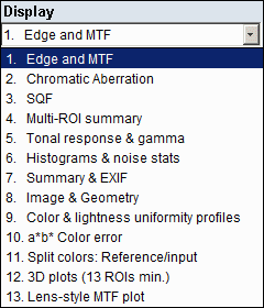 SFRplus display selection
