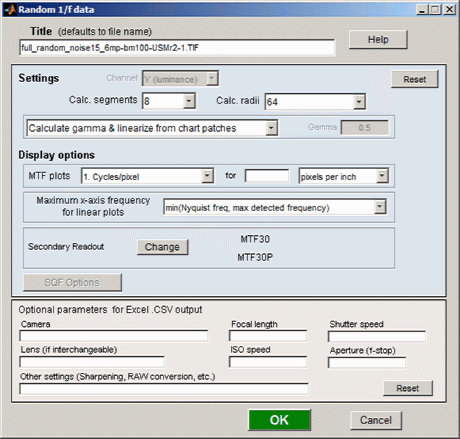 Random pattern input dialog box