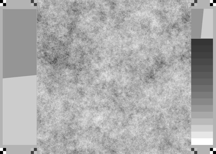 Random scale-invariant test chart