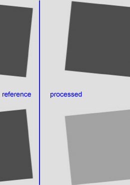 Reference edge for MTF measurement