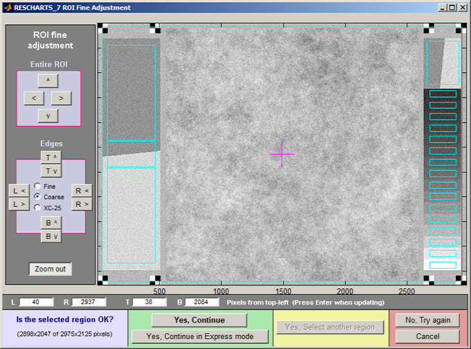Star chart fine crop dialog box