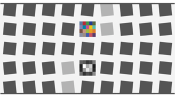 Sample Variant: 5X9 grid, color patch, both 10:1 and 2:1 contrast Sample Variant: 5X9 grid, color patch, both 10:1 and 2:1 contrast