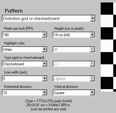 Flexo Plate Distortion Chart