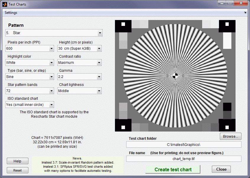 Flexo Plate Distortion Chart