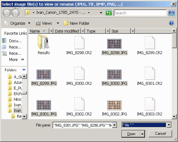 Select files