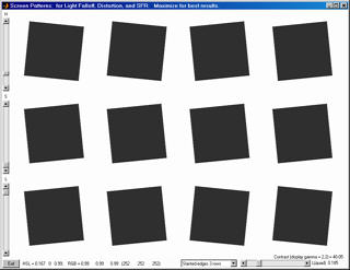 3-row slanted-edge SFR pattern