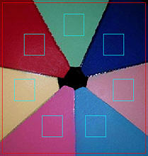 7-patch "pie" chart, showing selected squares
