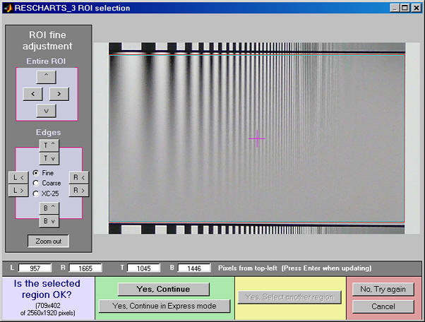 Fine crop window