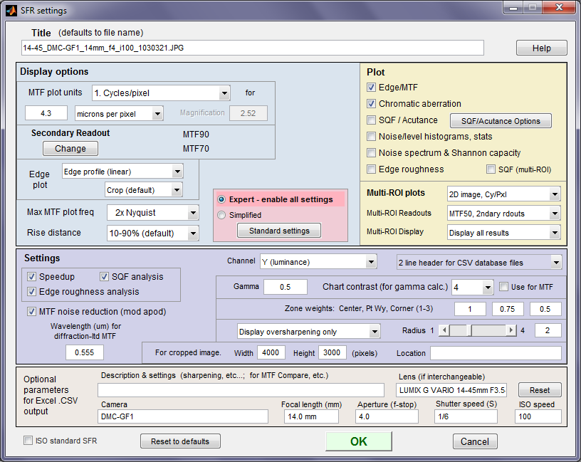 SFR_settings