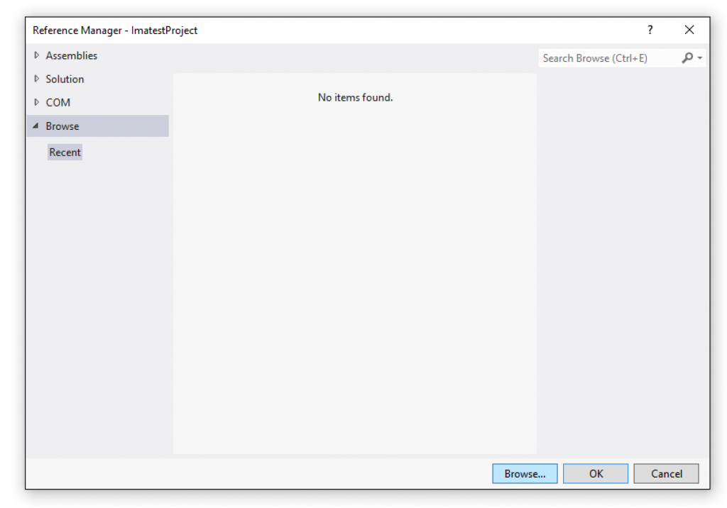 DotNet Acquisition - Reference Manager - Browse