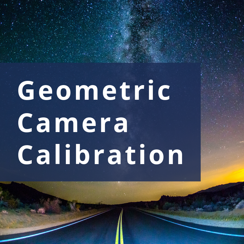 What is geometric calibration? Geometric camera calibration, also known as Camera intrinsics calibration or multi-camera calibration, is the process of estimating the parameters required to relate (2-D) points in a camera’s image plane with (3-D)