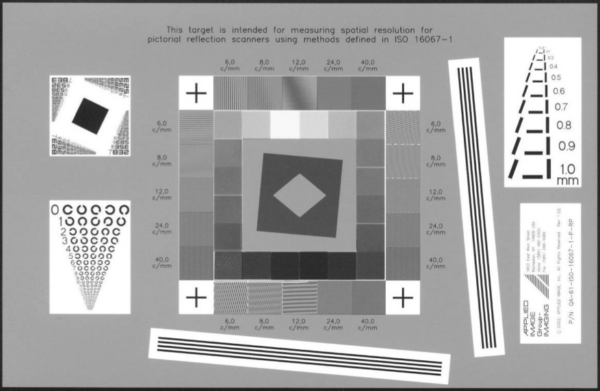 Reflective scanner test chart ISO-16067-1 - QA-61