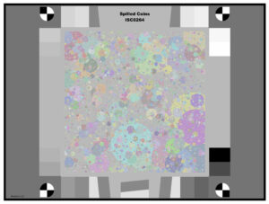 Color Spilled Coins (Dead Leaves) Test Chart