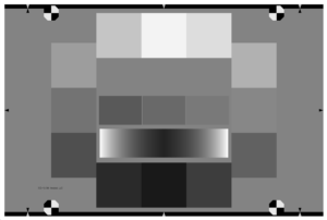 Simplified ISO-15739 digital camera noise test chart