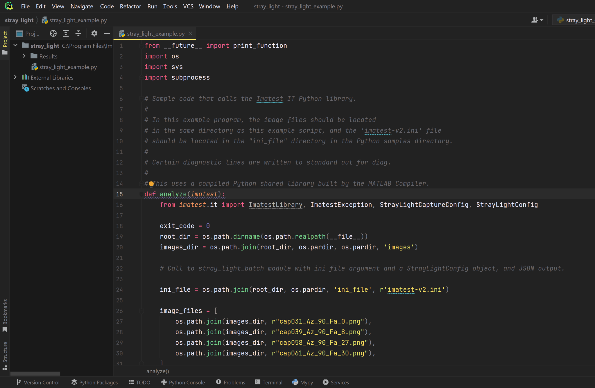Instructions for Stray Light (Flare) Analysis in Imatest | Imatest