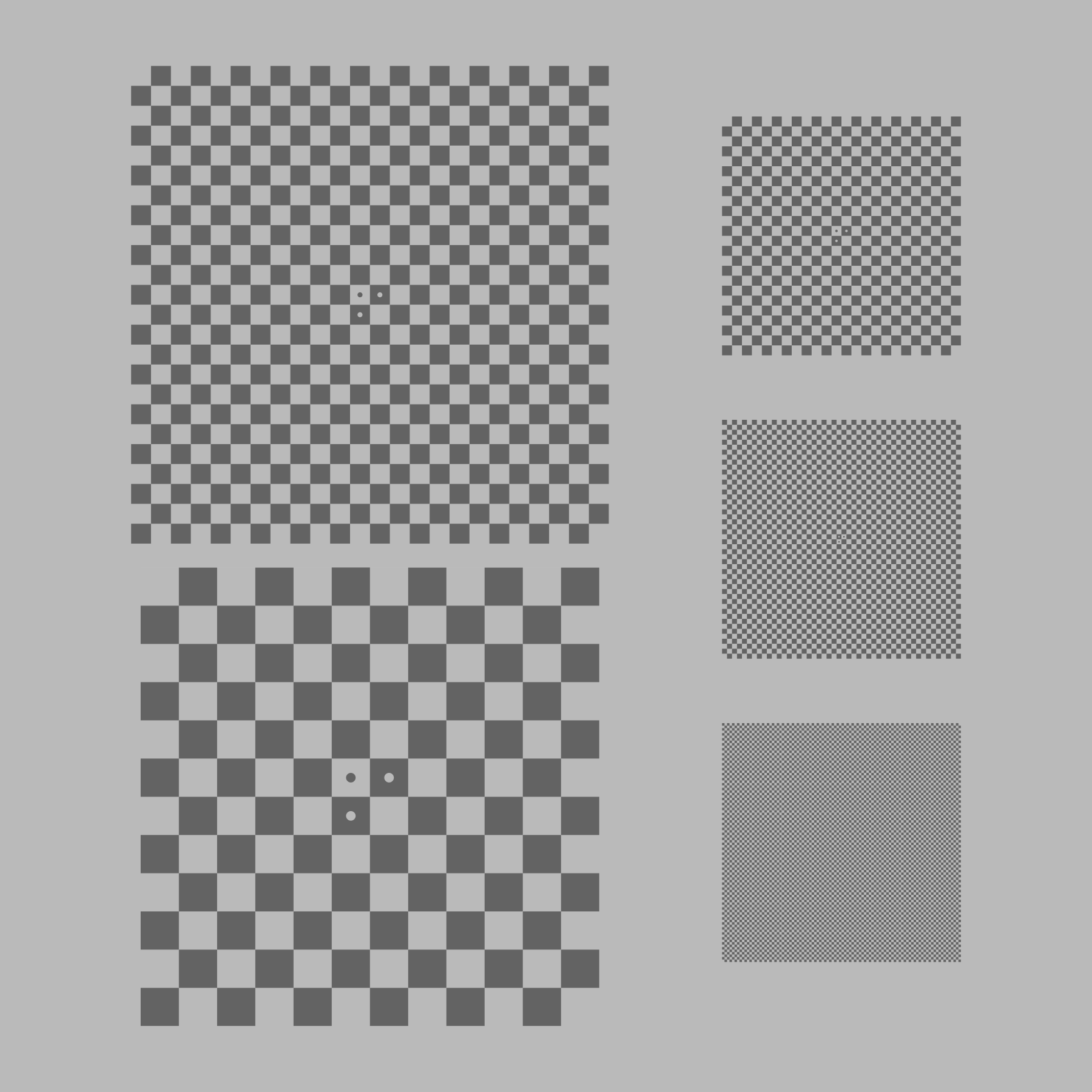 Micro Multi-Size Dot Pattern and Checkerboard