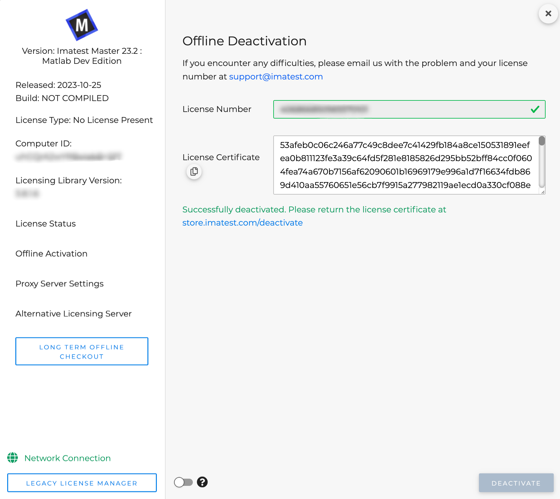 get license certificate and automatically copied