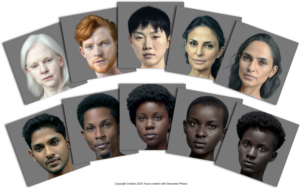 Diverse Skin Tone Face Targets - Old version (Set of 10)