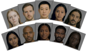 Diverse Skin Tone Face Targets (Set of 10)