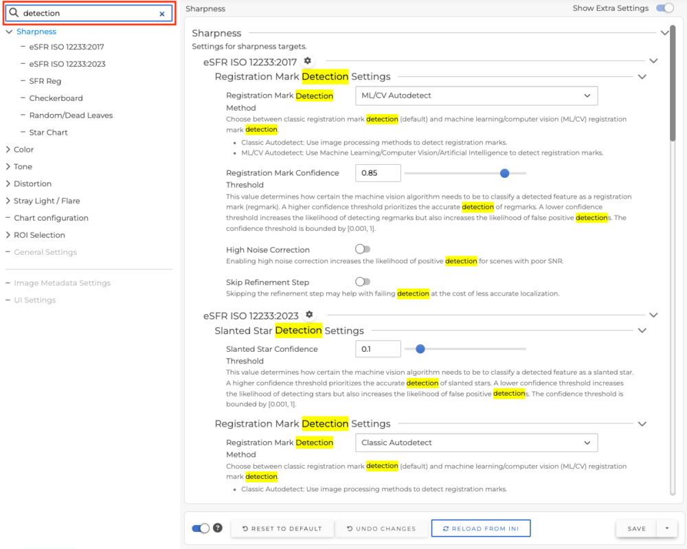 Settings 25.1 search