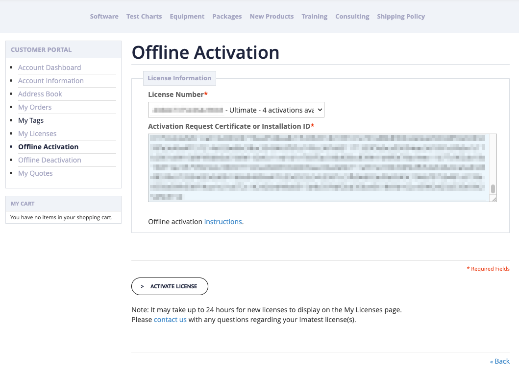 Offline Activation Portal Cert